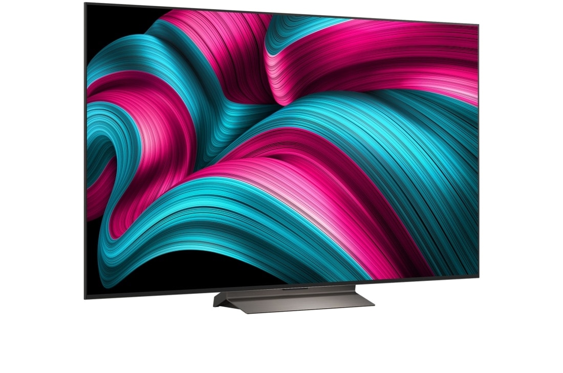 LG Smart TV LG OLED evo AI 4K C5 2025 65 pouces, Un léopard dans la forêt avec des couleurs et des détails éclatants. On voit une grille et une lumière briller derrière le léopard, indiquant comment LG AI Picture Pro a apporté des améliorations visu, OLED65C5ELB, thumbnail 2