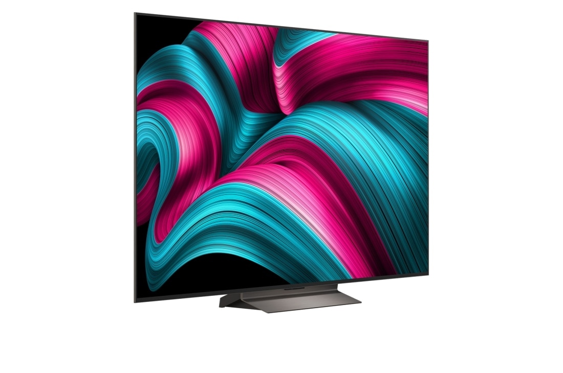 LG Smart TV LG OLED evo AI 4K C5 2025 65 pouces, Télécommande LG AI Magic Remote avec le bouton IA en surbrillance. Autour d’elle se trouvent les différentes fonctionnalités auxquelles un utilisateur peut accéder à partir du bouton. AI Voice ID, AI , OLED65C5ELB, thumbnail 3