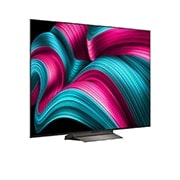 LG Smart TV LG OLED evo AI 4K C5 2025 65 pouces, Télécommande LG AI Magic Remote avec le bouton IA en surbrillance. Autour d’elle se trouvent les différentes fonctionnalités auxquelles un utilisateur peut accéder à partir du bouton. AI Voice ID, AI , OLED65C5ELB, thumbnail 3