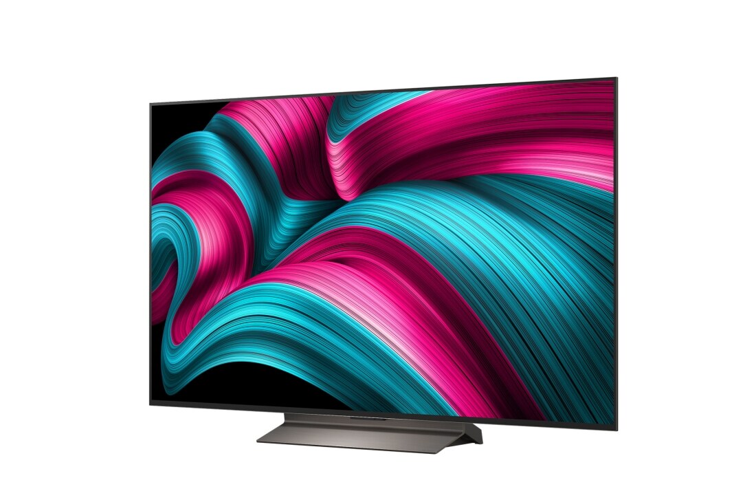 LG Smart TV LG OLED evo AI 4K C5E 2025 55 pouces, Le processeur alpha 9 AI de 8ème génération s’illumine avec différentes nuances de bleu et des éclairs de lumière qui en sortent et mettent en évidence ses circuits. Les statistiques de performance so, OLED55C5ELB, thumbnail 5
