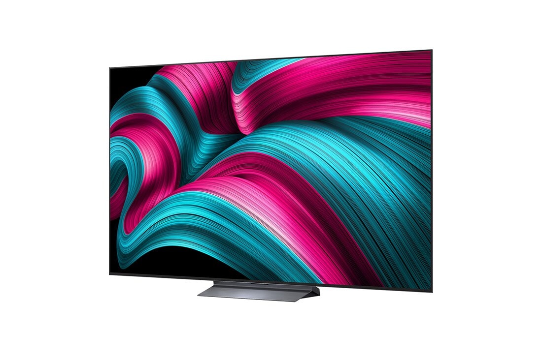 LG Smart TV LG OLED evo AI 4K C5 2025 77 pouces, Le processeur alpha 9 AI de 8ème génération s’illumine avec différentes nuances de bleu et des éclairs de lumière qui en sortent et mettent en évidence ses circuits. Les statistiques de performance so, OLED77C54LA, thumbnail 5