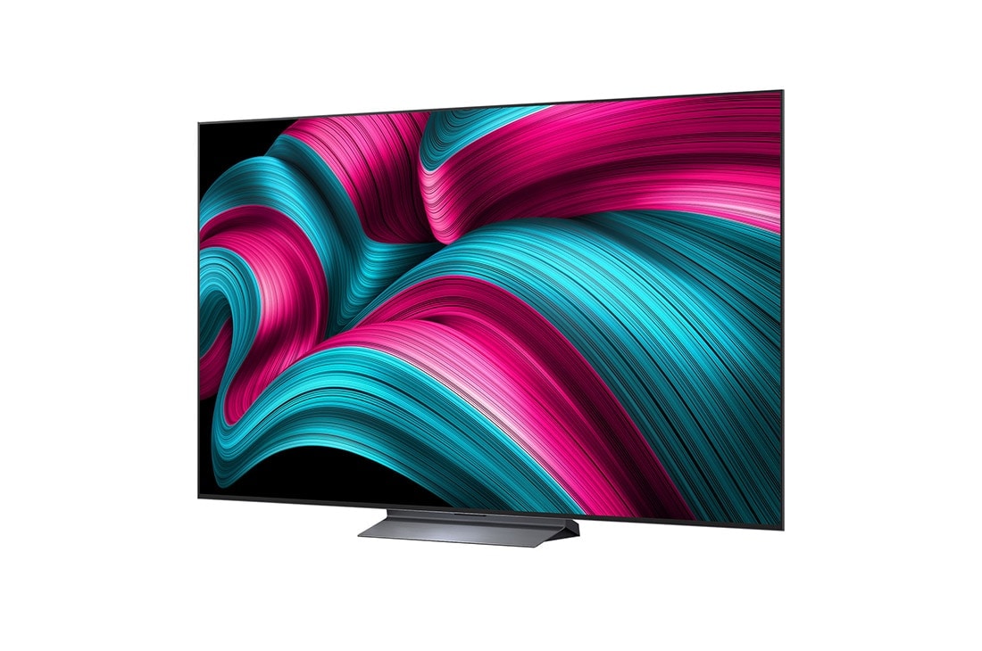LG Smart TV LG OLED evo AI 4K C5 2025 65 pouces, Le processeur alpha 9 AI de 8ème génération s’illumine avec différentes nuances de bleu et des éclairs de lumière qui en sortent et mettent en évidence ses circuits. Les statistiques de performance so, OLED65C54LA, thumbnail 5