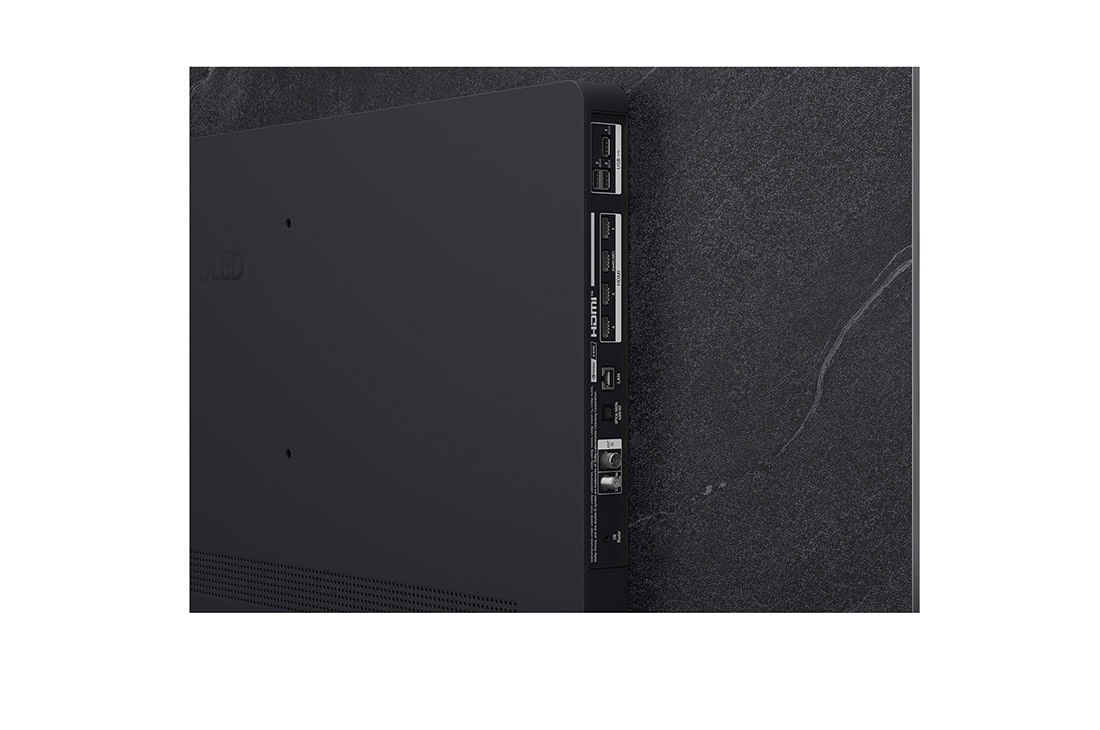 LG Smart TV LG OLED evo AI 4K C5 2025 65 pouces, Un léopard dans la forêt avec des couleurs et des détails éclatants. On voit une grille et une lumière briller derrière le léopard, indiquant comment LG AI Picture Pro a apporté des améliorations visu, OLED65C54LA, thumbnail 10