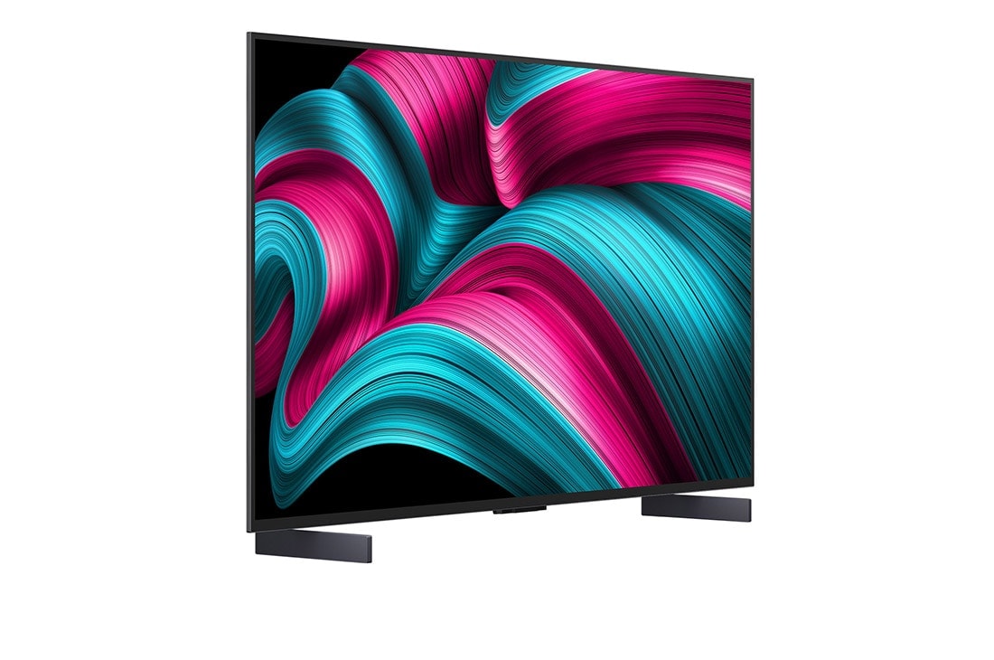 LG Smart TV LG OLED evo AI 4K C5 2025 42 pouces, Vue latérale de la Smart TV LG OLED evo AI C5 4K., OLED42C54LA, thumbnail 3