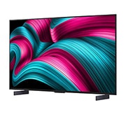 LG Smart TV LG OLED evo AI 4K C5E 2025 42 pouces, Le processeur alpha 9 AI de 8ème génération s’illumine avec différentes nuances de bleu et des éclairs de lumière qui en sortent et mettent en évidence ses circuits. Les statistiques de performance so, OLED42C5ELB, thumbnail 5