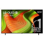 LG Smart TV LG OLED AI 4K B5 2025 77 pouces, Vue avant de la Smart TV LG OLED AI B5 4K. L’emblème OLED numéro 1 dans le monde pendant 12 ans et le logo LG OLED AI 2025 sont à l’écran., OLED77B56LA, thumbnail 1