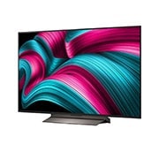 LG Smart TV LG OLED evo AI 4K C5E 2025 48 pouces, Le processeur alpha 9 AI de 8ème génération s’illumine avec différentes nuances de bleu et des éclairs de lumière qui en sortent et mettent en évidence ses circuits. Les statistiques de performance so, OLED48C5ELB, thumbnail 5
