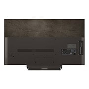 LG Smart TV LG OLED evo AI 4K C5E 2025 48 pouces, Un léopard dans la forêt avec des couleurs et des détails éclatants. On voit une grille et une lumière briller derrière le léopard, indiquant comment LG AI Picture Pro a apporté des améliorations visu, OLED48C5ELB, thumbnail 10