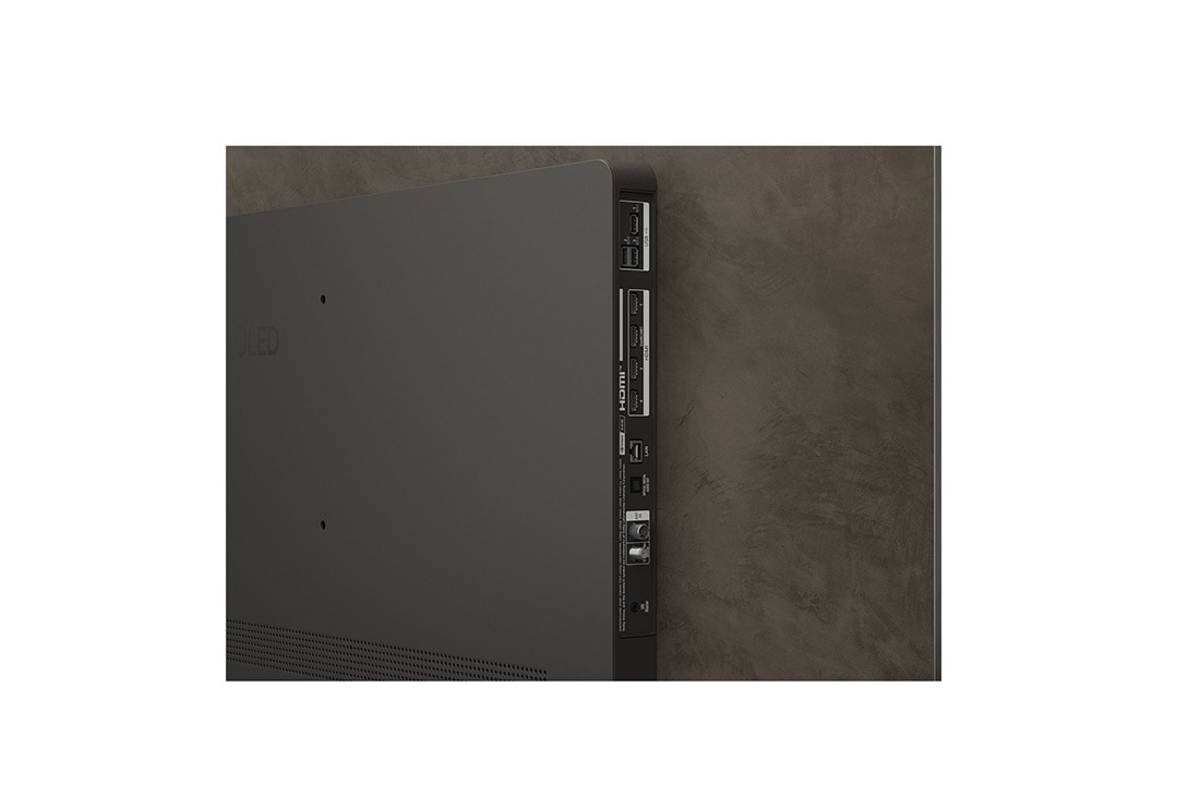 LG Smart TV LG OLED evo AI 4K C5E 2025 77 pouces, Un léopard dans la forêt avec des couleurs et des détails éclatants. On voit une grille et une lumière briller derrière le léopard, indiquant comment LG AI Picture Pro a apporté des améliorations visu, OLED77C5ELB, thumbnail 10