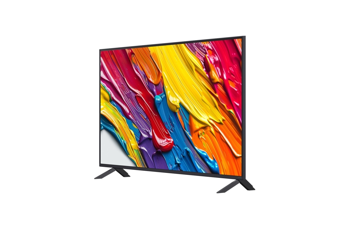 LG Smart TV LG QNED AI QNED82 4K 2025 55 pouces, Vue latérale orientée vers la gauche de la LG QNED82 TV , 55QNED82A6B, thumbnail 4