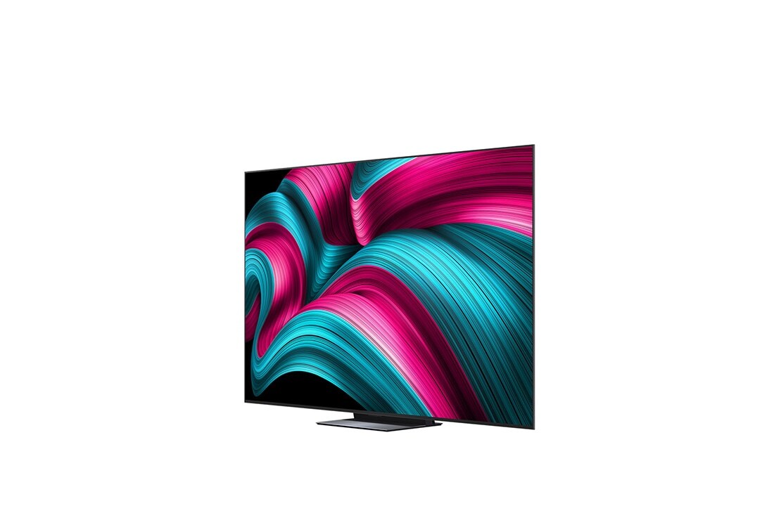 LG Smart TV LG OLED evo AI 4K C5E 2025 83 pouces, Le processeur alpha 9 AI de 8ème génération s’illumine avec différentes nuances de bleu et des éclairs de lumière qui en sortent et mettent en évidence ses circuits. Les statistiques de performance so, OLED83C5ELA, thumbnail 5