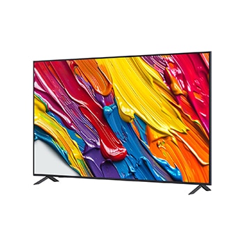 LG Smart TV LG QNED AI QNED82 4K 2025 86 pouces, Vue avant et latérale de la Smart TV LG QNED82 AI 4K montrant ses dimensions de longueur, largeur, hauteur et profondeur., 86QNED82A6B, thumbnail 5