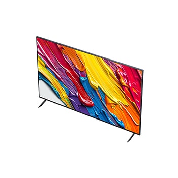 LG Smart TV LG QNED AI QNED82 4K 2025 75 pouces, Des éclaboussures de peinture éclatent en hauteur depuis le sol dans diverses couleurs. Certification Intertrek pour un volume de couleurs à 100 % par rapport au DCI-P3. Le titre parle de la nouvelle , 75QNED82A6B, thumbnail 6