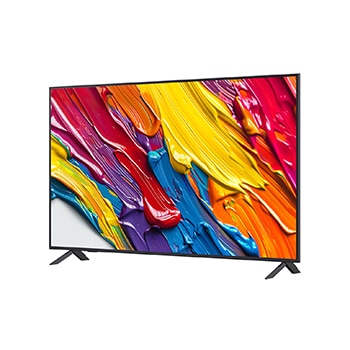 LG Smart TV LG QNED AI QNED82 4K 2025 65 pouces, Vue avant et latérale de la Smart TV LG QNED82 AI 4K montrant ses dimensions de longueur, largeur, hauteur et profondeur., 65QNED82A6B, thumbnail 5