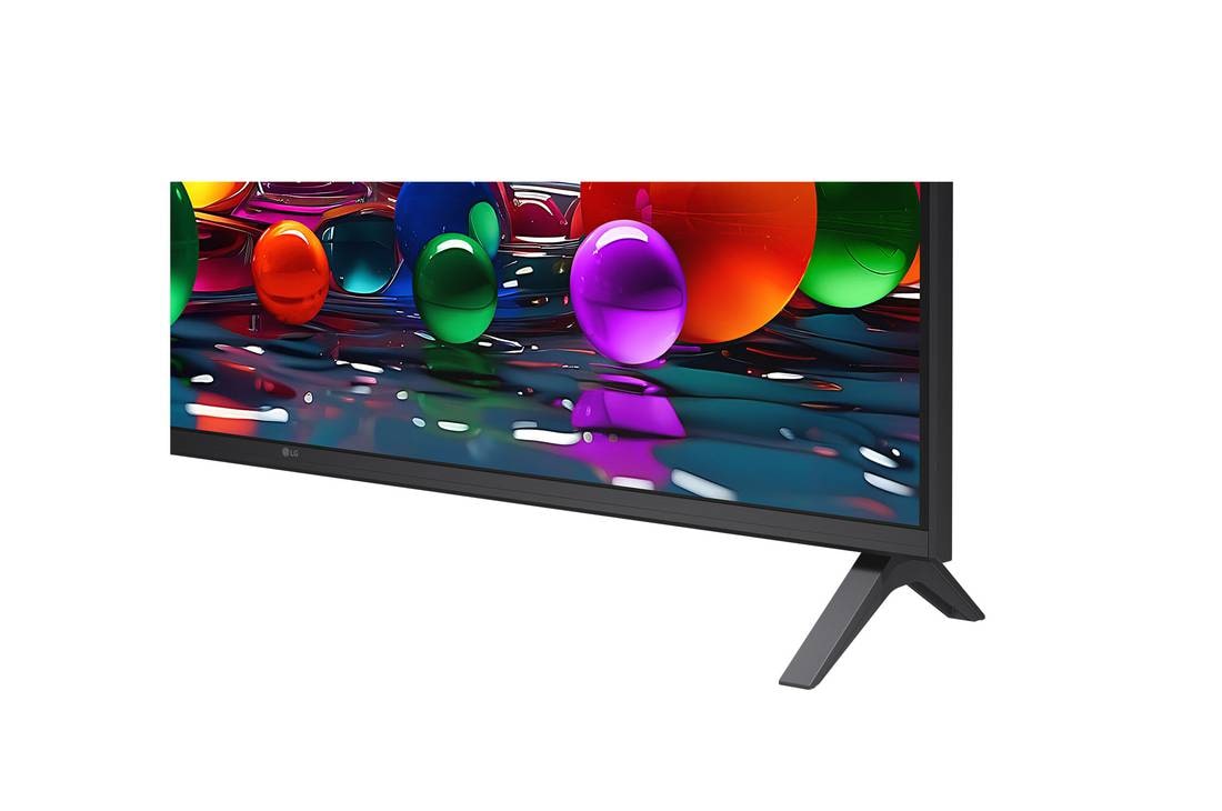 LG Smart TV LG UHD AI UA75 4K 2025 43 pouces, Une photo d’une fille portant un pull rouge divisée en bas du milieu pour montrer le côté gauche en SDR et le côté droit en HDR10 Pro. Le côté droit de l’image est plus net et contrasté comparé au côt, 43UA75006LA, thumbnail 8