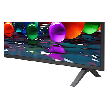 LG Smart TV LG UHD AI UA75 4K 2025 50 pouces, Une photo d’une fille portant un pull rouge divisée en bas du milieu pour montrer le côté gauche en SDR et le côté droit en HDR10 Pro. Le côté droit de l’image est plus net et contrasté comparé au côt, 50UA75006LA, thumbnail 8