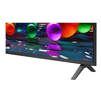 LG Smart TV LG UHD AI UA75 4K 2025 55 pouces, Une photo d’une fille portant un pull rouge divisée en bas du milieu pour montrer le côté gauche en SDR et le côté droit en HDR10 Pro. Le côté droit de l’image est plus net et contrasté comparé au côt, 55UA75006LA, thumbnail 8