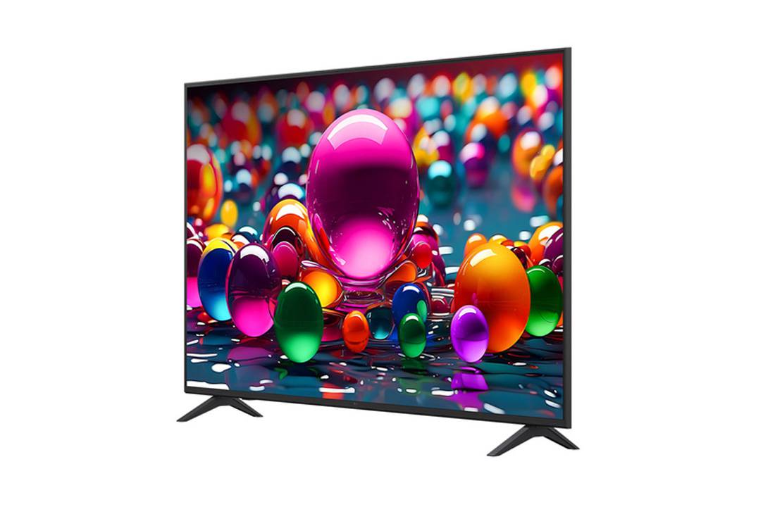 LG Smart TV LG UHD AI UA75 4K 2025 65 pouces, Vue latérale orientée vers la gauche de la LG UHD TV UA75., 65UA75006LA, thumbnail 4