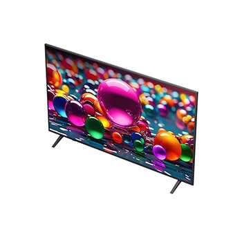 LG Smart TV LG UHD AI UA75 4K 2025 65 pouces, Le processeur alpha 7 AI de 8ème génération s’illumine en jaune et des éclairs de couleur fusent de celui-ci. Le titre évoque la façon dont le processeur offre une qualité 4K, des couleurs et une lumi, 65UA75006LA, thumbnail 6