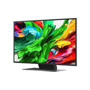 LG Smart TV LG QNED evo AI QNED86 MiniLED 4K 2025 43 pouces, Vue avant et latérale de la TV LG QNED evo QNED85 montrant ses dimensions de longueur, largeur, hauteur et profondeur., 43QNED86A6C, thumbnail 5