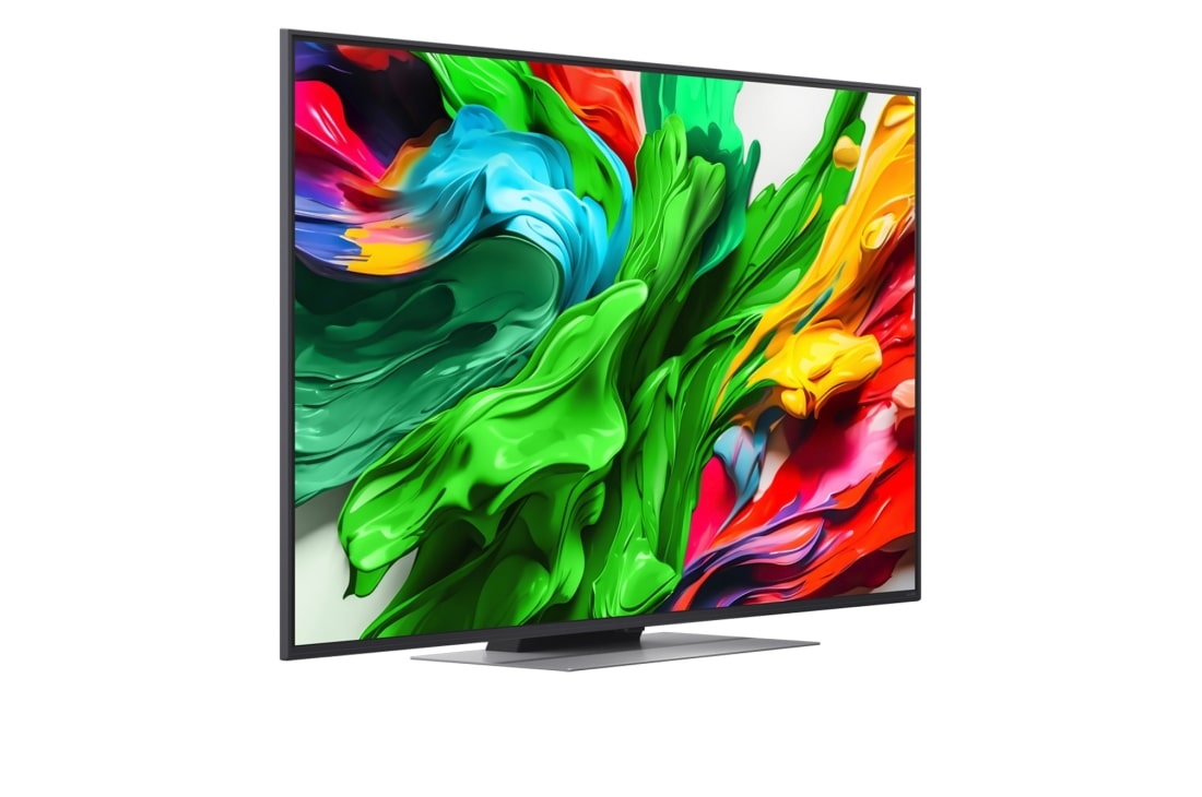 LG Smart TV LG QNED evo AI QNED87 MiniLED 4K 2025 55 pouces, Vue latérale orientée vers la gauche de la TV LG QNED evo QNED85 , 55QNED87A6B, thumbnail 3