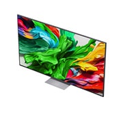 LG Smart TV LG QNED evo AI QNED87 MiniLED 4K 2025 65 pouces, Fleur holographique en 3D dans de nombreuses nuances différentes sur un fond noir. La définition et les détails de la fleur montrent la capacité de la MiniLED de QNED à produire des visuels aux couleu, 65QNED87A6B, thumbnail 6