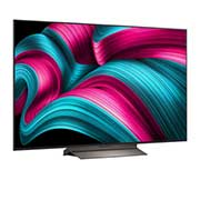 LG Smart TV LG OLED evo AI 4K C5 2025 55 pouces, Vue avant de la Smart TV LG OLED evo AI C5 4K. L’emblème OLED numéro 1 dans le monde pendant 12 ans et le logo LG OLED evo AI 2025 sont à l’écran., OLED55C56LB, thumbnail 2