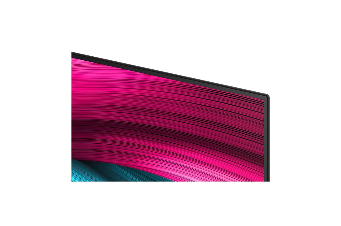 LG Smart TV LG OLED evo AI 4K C5 2025 48 pouces, Espace salon avec une LG OLED TV à fixation murale. Sur la TV se trouve une chaîne de montagnes face à un ciel sombre et nocturne rempli d’étoiles. Cette scène est divisée en deux pour montrer comment, OLED48C55LA, thumbnail 7