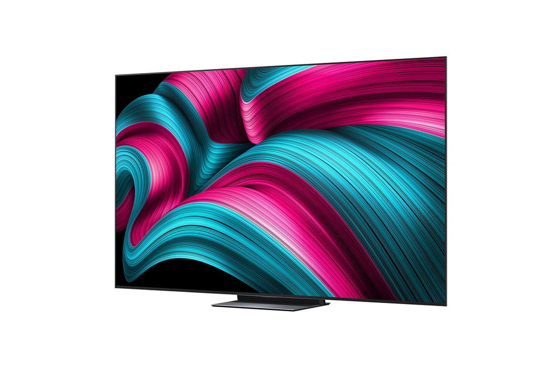 LG Smart TV LG OLED evo AI 4K C5 2025 83 pouces, Le processeur alpha 9 AI de 8ème génération s’illumine avec différentes nuances de bleu et des éclairs de lumière qui en sortent et mettent en évidence ses circuits. Les statistiques de performance so, OLED83C56LA, thumbnail 5