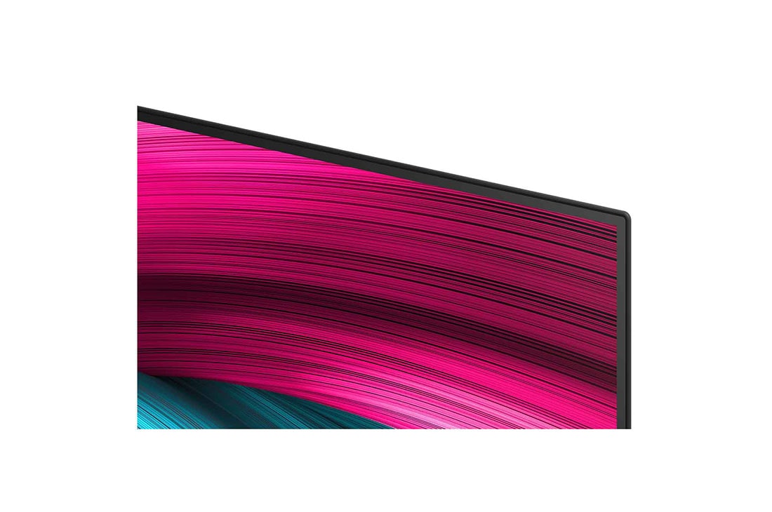 LG Smart TV LG OLED evo AI 4K C5 2025 48 pouces, Espace salon avec une LG OLED TV à fixation murale. Sur la TV se trouve une chaîne de montagnes face à un ciel sombre et nocturne rempli d’étoiles. Cette scène est divisée en deux pour montrer comment, OLED48C56LB, thumbnail 7