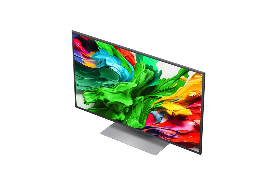 LG Smart TV LG QNED AI QNED87 4K 2025 50 pouces, Fleur holographique en 3D dans de nombreuses nuances différentes sur un fond noir. La définition et les détails de la fleur montrent la capacité de la MiniLED de QNED à produire des visuels aux couleu, 50QNED87A6D, thumbnail 6