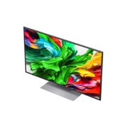 LG Smart TV LG QNED AI QNED87 4K 2025 50 pouces, Fleur holographique en 3D dans de nombreuses nuances différentes sur un fond noir. La définition et les détails de la fleur montrent la capacité de la MiniLED de QNED à produire des visuels aux couleu, 50QNED87A6D, thumbnail 6