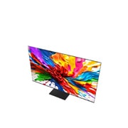 LG Smart TV LG QNED evo AI QNED93 MiniLED 4K 2025 65 pouces, Fleur holographique en 3D dans de nombreuses nuances différentes sur un fond noir. La définition et les détails de la fleur montrent la capacité de la MiniLED de QNED à produire des visuels aux couleu, 65QNED93A6A, thumbnail 7