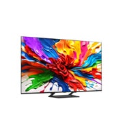 LG Smart TV LG QNED evo AI QNED93 MiniLED 4K 2025 75 pouces, Des éclaboussures de peinture éclatent en hauteur depuis le sol dans diverses couleurs. Certification Intertrek montrant des tests indépendants placés sous l’image. Le titre parle de la nouvelle techn, 75QNED93A6A, thumbnail 6