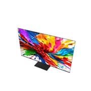 LG Smart TV LG QNED evo AI QNED93 MiniLED 4K 2025 75 pouces, Fleur holographique en 3D dans de nombreuses nuances différentes sur un fond noir. La définition et les détails de la fleur montrent la capacité de la MiniLED de QNED à produire des visuels aux couleu, 75QNED93A6A, thumbnail 7