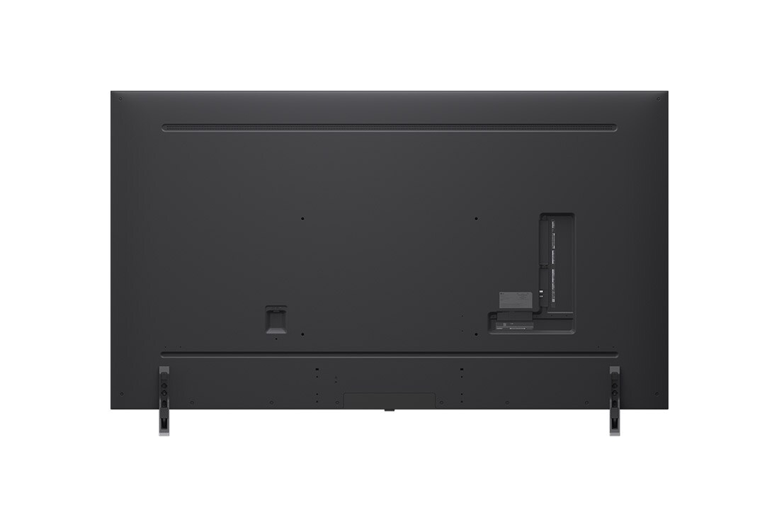 LG Smart TV LG QNED evo AI QNED85 MiniLED 4K 2025 86 pouces, Une fille et un chien sont assis devant une LG QNED TV installée sur un mur représentant trois éléphants marchant vers l’extérieur au-dessus d’une LG Soundbar. Le titre évoque la façon dont chaque scè, 86QNED85A6C, thumbnail 10