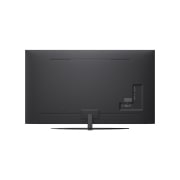 LG Smart TV LG NanoCell AI NANO81 2025 4K 86 pouces, Écran LG TV avec une télécommande AI Magic Remote au premier plan. Le bouton IA est mis en surbrillance et une bulle de dialogue montre du texte : suggérez un film que j’aime. À l’écran, nous voyons l, 86NANO81A6A, thumbnail 9