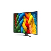 LG Smart TV LG NanoCell AI NANO81 2025 4K 55 pouces, Vue latérale orientée vers la gauche de la TV LG NanoCell NANO80., 55NANO81A6A, thumbnail 3