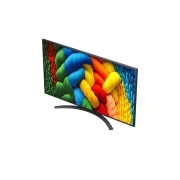 LG Smart TV LG NanoCell AI NANO81 2025 4K 50 pouces, Le processeur alpha 7 AI de 8ème génération s’illumine en jaune et des éclairs de couleur fusent de celui-ci. Le titre évoque la façon dont le processeur offre une qualité 4K, des couleurs et une lumi, 50NANO81A6A, thumbnail 5