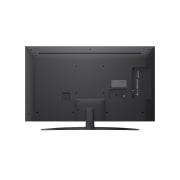 LG Smart TV LG NanoCell AI NANO81 2025 4K 43 pouces, Écran LG TV avec une télécommande AI Magic Remote au premier plan. Le bouton IA est mis en surbrillance et une bulle de dialogue montre du texte : suggérez un film que j’aime. À l’écran, nous voyons l, 43NANO81A6A, thumbnail 9