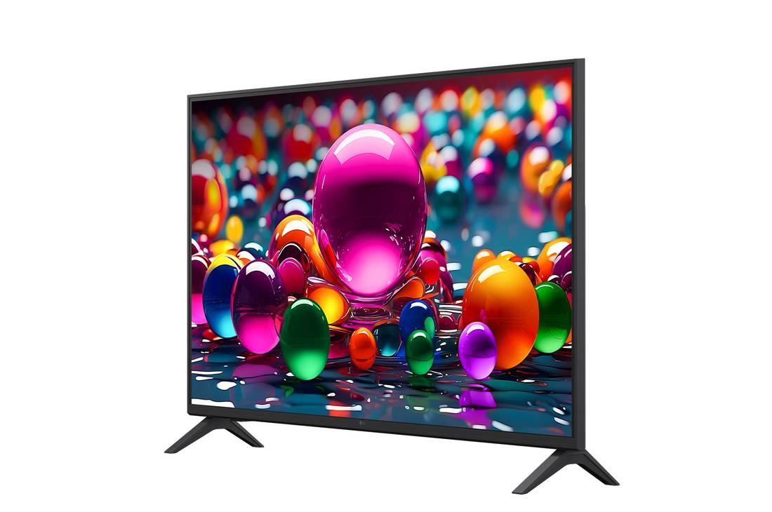 LG Smart TV LG UHD AI UA74 4K 2025 43 pouces, Vue latérale orientée vers la gauche de la LG UHD TV UA74., 43UA74006LB, thumbnail 4