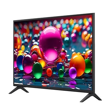 LG Smart TV LG UHD AI UA74 4K 2025 43 pouces, Vue latérale orientée vers la gauche de la LG UHD TV UA74., 43UA74006LB, thumbnail 4