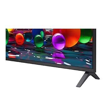 LG Smart TV LG UHD AI UA74 4K 2025 43 pouces, Une photo d’une fille portant un pull rouge divisée en bas du milieu pour montrer le côté gauche en SDR et le côté droit en HDR10 Pro. Le côté droit de l’image est plus net et contrasté comparé au côt, 43UA74006LB, thumbnail 8