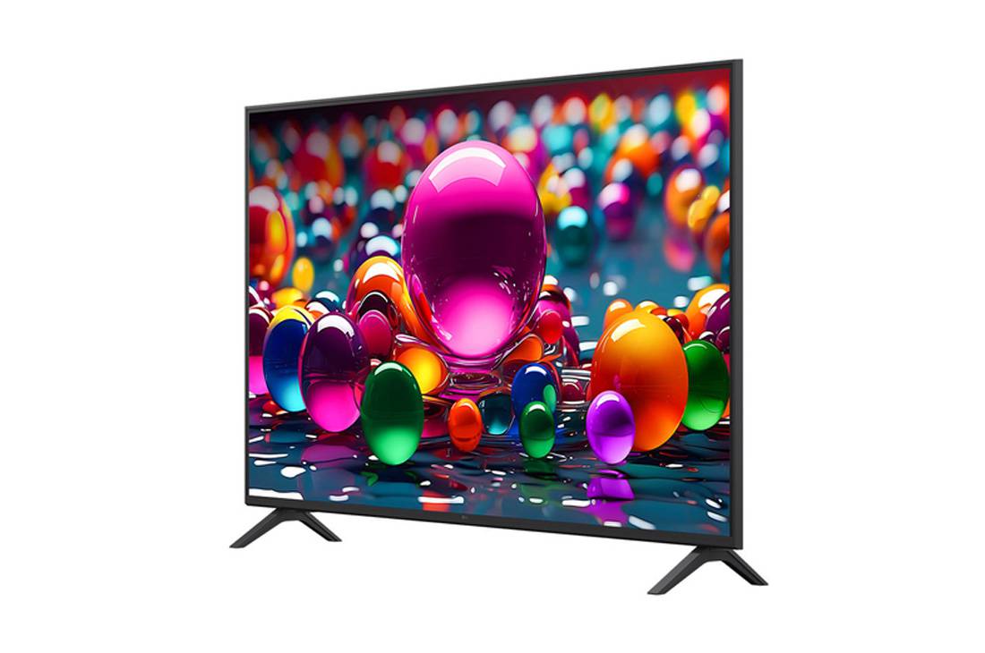 LG Smart TV LG UHD AI UA74 4K 2025 55 pouces, Vue latérale orientée vers la gauche de la LG UHD TV UA74., 55UA74006LB, thumbnail 4