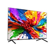 LG Smart TV LG QNED evo AI QNED92 MiniLED 4K 2025 55 pouces, Vue avant et latérale de la TV LG QNED evo QNED92 montrant ses dimensions de longueur, largeur, hauteur et profondeur., 55QNED92A6A, thumbnail 5