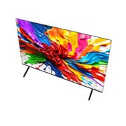 LG Smart TV LG QNED evo AI QNED92 MiniLED 4K 2025 55 pouces, Fleur holographique en 3D dans de nombreuses nuances différentes sur un fond noir. La définition et les détails de la fleur montrent la capacité de la MiniLED de QNED à produire des visuels aux couleu, 55QNED92A6A, thumbnail 7