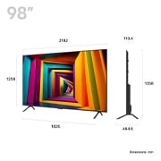 LG Smart TV LG UHD UT91 4K 98 pouces 2024, Vue de face du téléviseur LG UHD, UT90, 98UT91006LA, thumbnail 2