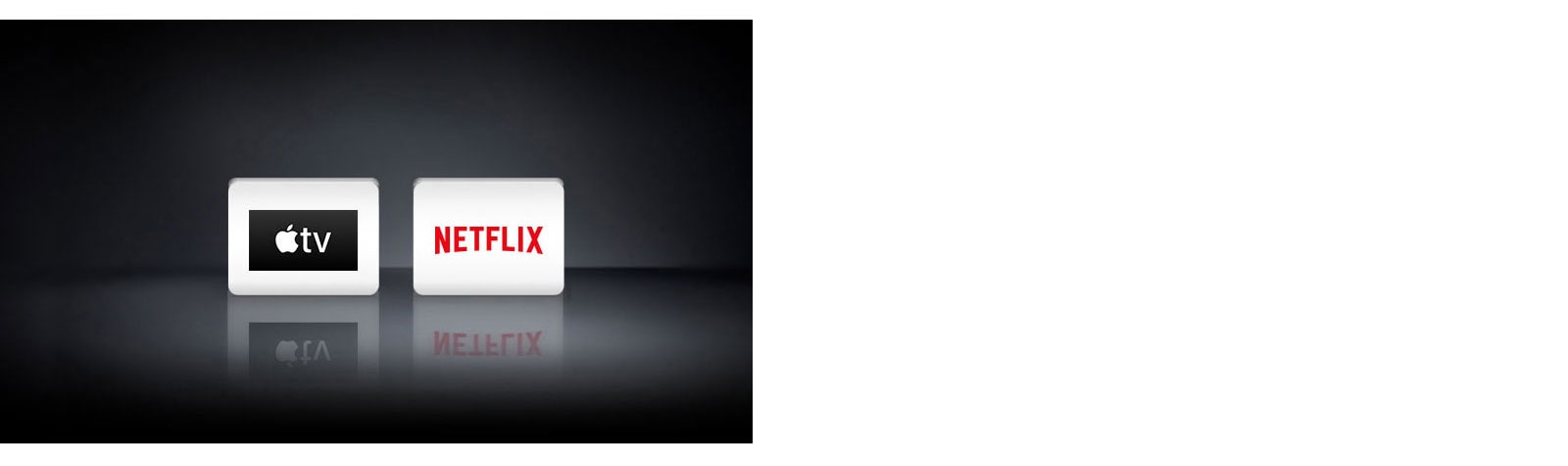 Deux logos: l'application Apple TV et Netflix