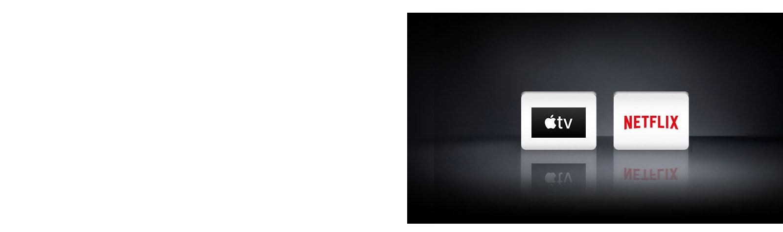 Quatre logos : L’application Apple TV et Netflix