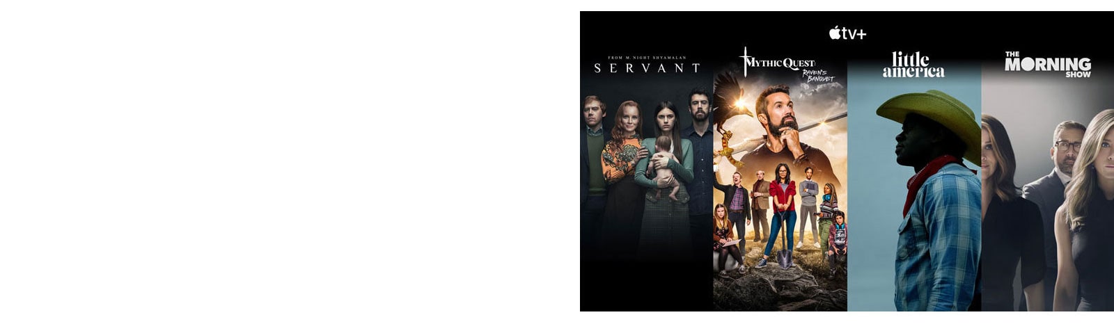 Miniatures de 4 principaux intertitres d'Apple TV+